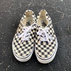 Vans Authentic (Blur Check) Black/Classic White